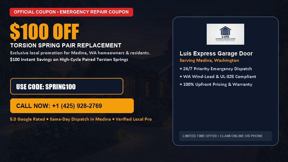 Luis Express Garage Door $100 OFF Dual Torsion Spring Replacement