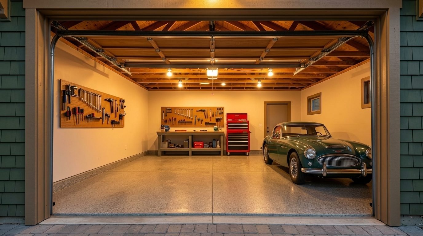 Luis Express Garage Door Precision Mechanical Workshop in Medina, WA